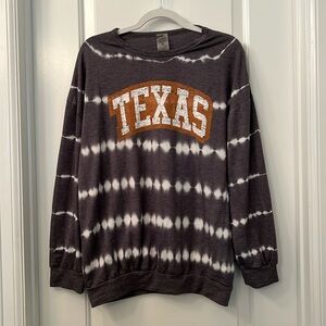 Texas Longhorns gray tie-dye PJ set